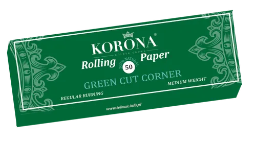 Rolling paper 50 Green cut corner Rolling paper 50 Green cut corner