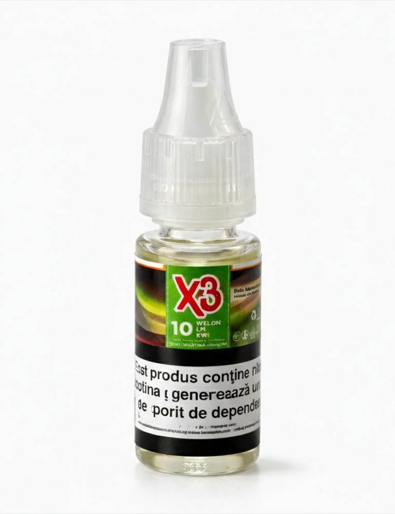 X3 E-Liquid 10 ml. Watermelon Lime Kiwi #10