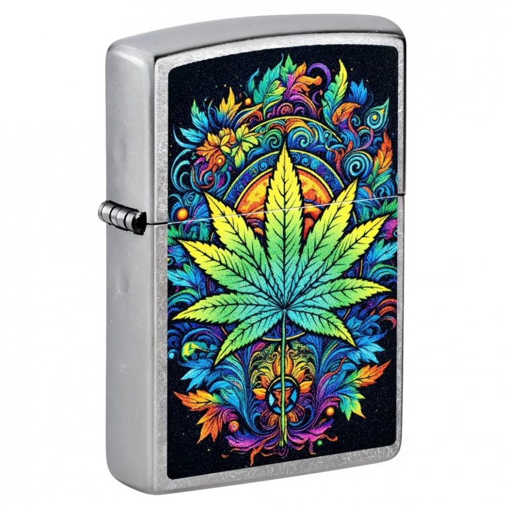 46575 207 Zippo Captivating Cannabis Design