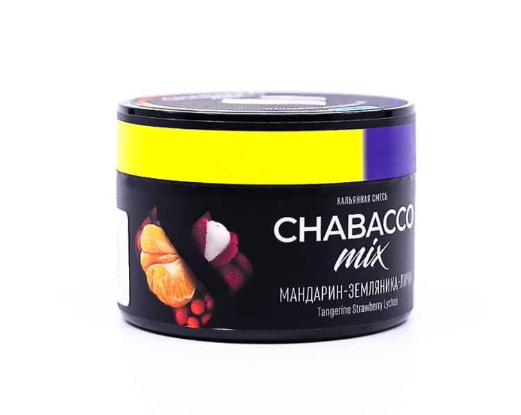 CHABACCO MIX Tangerine Strawberry Lychee (MX Tngrin Stramerry lice №59) 40 gr CHABACCO MIX Tangerine Strawberry Lychee (MX Tngrin Stramerry lice №59) 40 gr