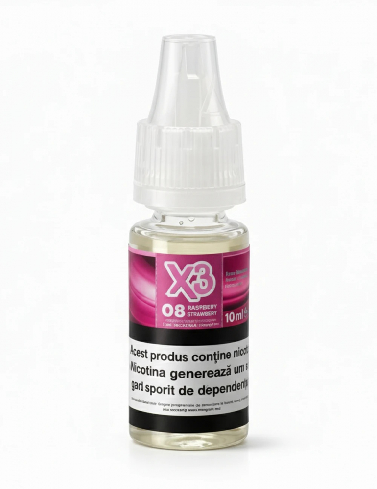 X3 E-Liquid 10 ml. Strawberry Bubblegum Ice #9