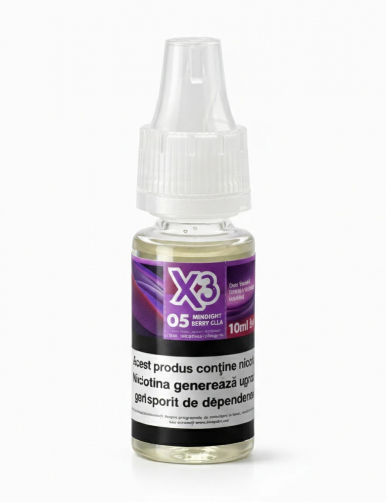 X3 E-Liquid 10 ml. Midnight berry colada #5 X3 E-Liquid 10 ml. Midnight berry colada #5