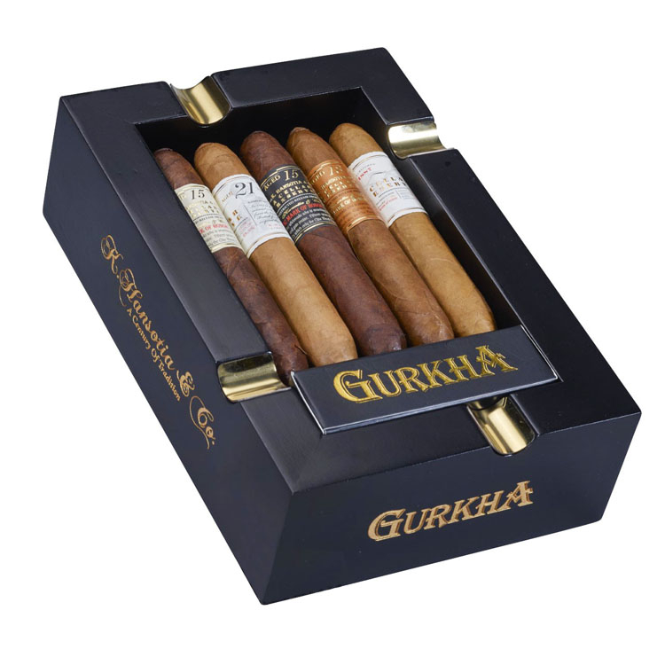 Trabuc Gurkha sampler set5+scrumiera lemn Trabuc Gurkha sampler set5+scrumiera lemn