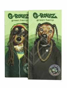 ������� G-ROLLZ | Reggae Rap - Organic Green Hemp - 50 KS Papers + Tips & Tray