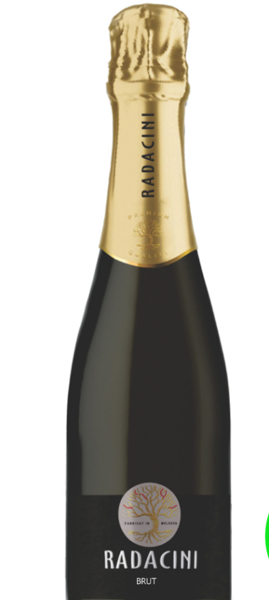 Radacini Vin Spumat Alb brut 0.375 l