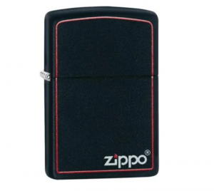 218ZB Zippo Black W/Zippo Border