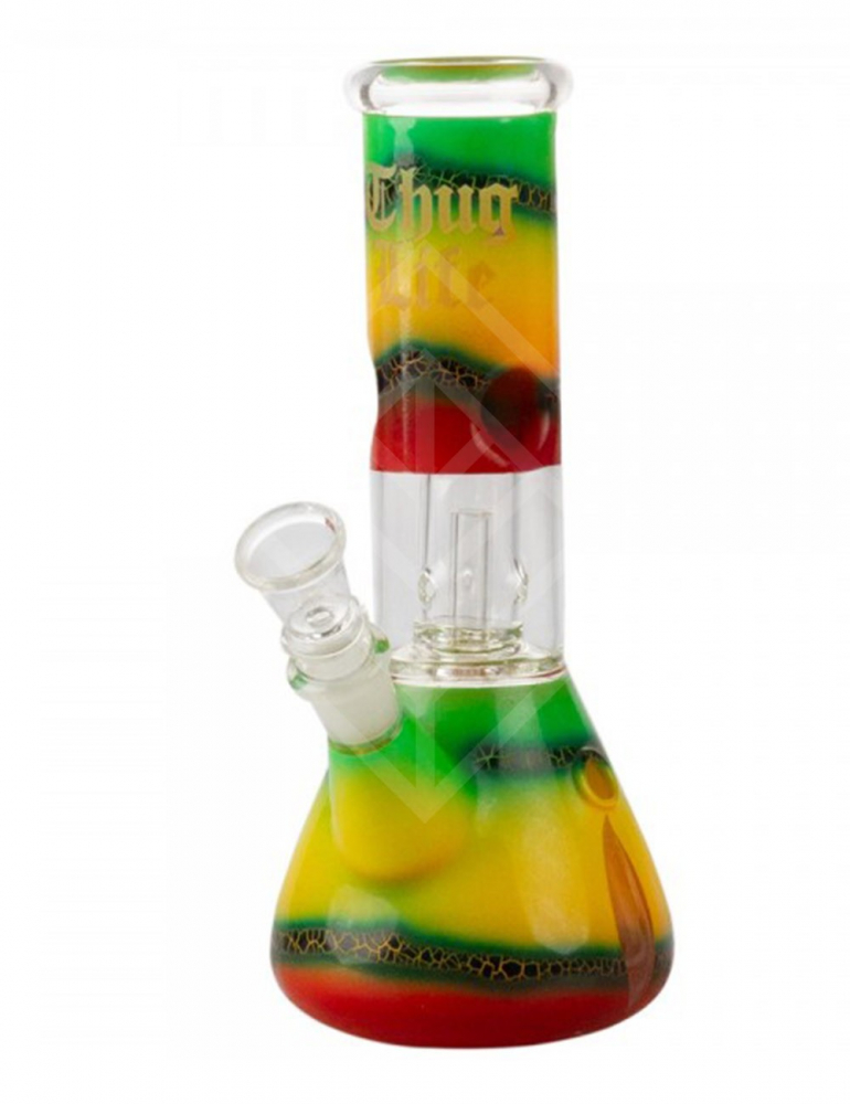 BONG Thug Life | Rasta Beaker Series H:12cm -40mm-sg:18.8mm