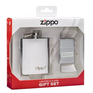 49358 200 Zippo Design Ltr & Flask Set