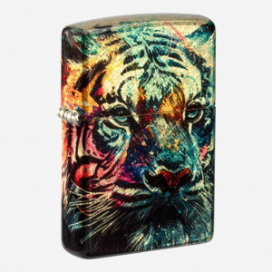 46145 48458 Zippo Painted Tiger Design